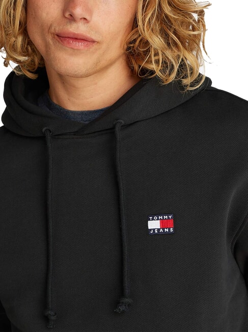 TH JEANS Sudadera con capucha y parche de bandera negro - Sudaderas