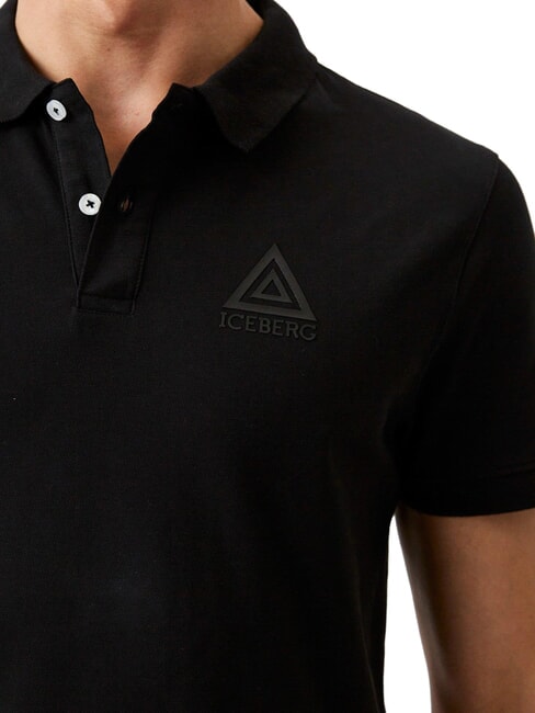 TRIANGLE Polo de manga corta negro - camisa polo