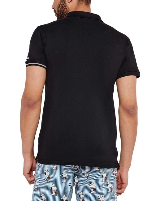 BASIC Camisa polo de algod&oacute;n negro - camisa polo