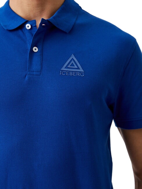 TRIANGLE Polo de manga corta azul - camisa polo