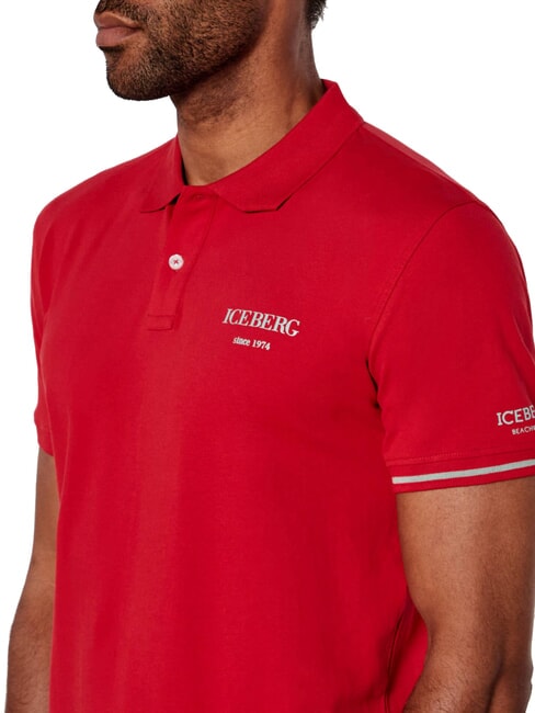 BASIC Camisa polo de algod&oacute;n rojo - camisa polo