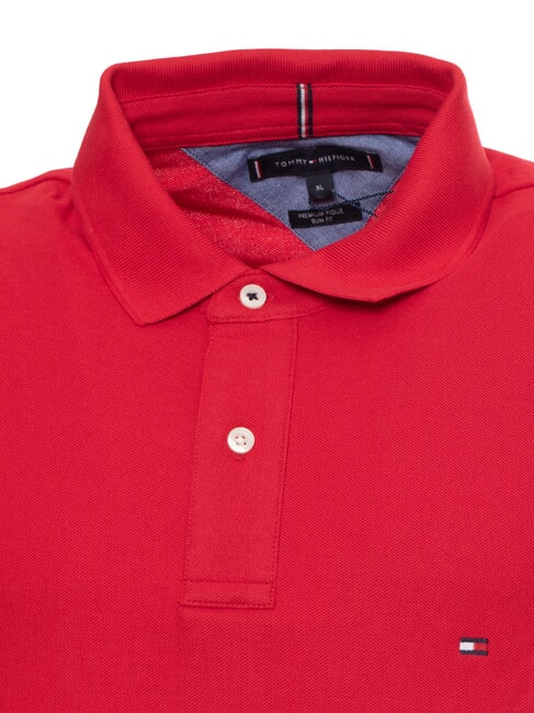 TH Polo de algod&oacute;n piqu&eacute; de manga corta rojo primario - camisa polo