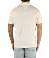 TOMMY HILFIGER TH Polo de lino de manga corta blanco - camisa polo - 2