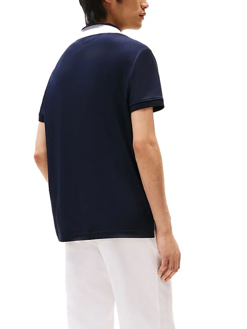 TH Polo de manga corta con cuello de rayas cielo del desierto - camisa polo