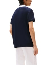 TOMMY HILFIGER TH Polo de manga corta con cuello de rayas cielo del desierto - camisa polo - 2