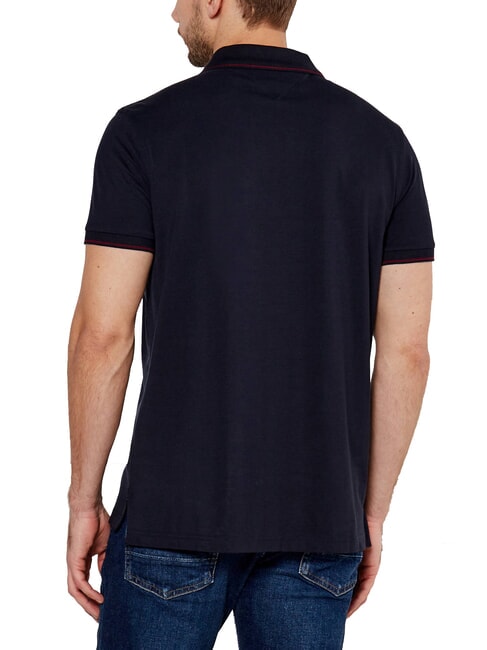 TH Polo de manga corta con ribete cielo del desierto - camisa polo