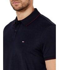 TOMMY HILFIGER TH Polo de manga corta con ribete cielo del desierto - camisa polo - 3