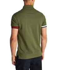 TOMMY HILFIGER TH Polo de manga corta con logo el&aacute;stico verde militar - camisa polo - 2