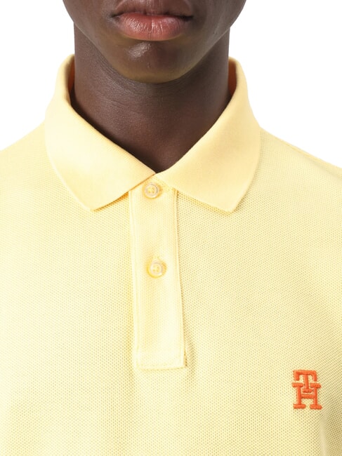 TH Polo de manga corta con bordado de monograma limoncillo - camisa polo