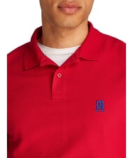 TOMMY HILFIGER TH Polo de manga corta con bordado de monograma rojo medio - camisa polo - 3