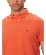 TOMMY HILFIGER TH Polo de manga corta de corte regular naranja brillante - camisa polo - 3