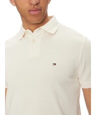 TOMMY HILFIGER TH Polo de manga corta de corte regular p&eacute;talo de marfil - camisa polo - 3