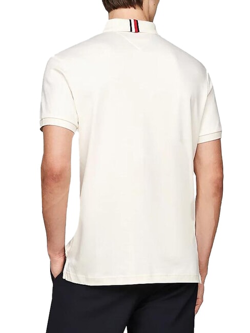 TH Polo de manga corta con cinta en el cuello blanco - camisa polo