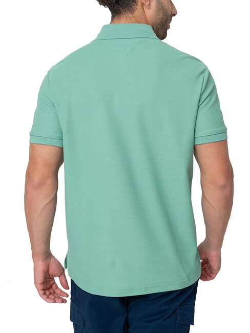 TH Polo de manga corta con bordado de monograma Fuerte verde - camisa polo