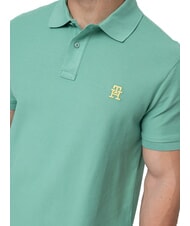 TOMMY HILFIGER TH Polo de manga corta con bordado de monograma Fuerte verde - camisa polo - 3