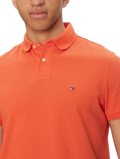 TH Polo de manga corta de corte regular naranja brillante - camisa polo