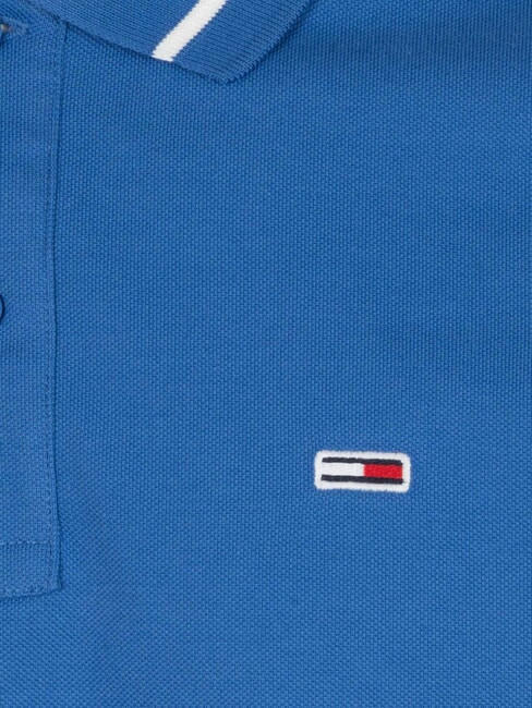 TH JEANS Polo de manga corta de corte entallado clima azul - camisa polo