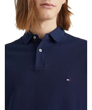 TOMMY HILFIGER TH Polo de manga corta de corte regular azul marino de carbono - camisa polo - 3