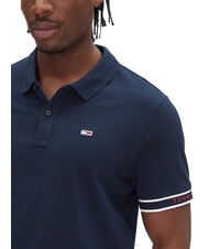 TOMMY HILFIGER TH JEANS Polo el&aacute;stico de manga corta con logo Marina de noche oscura - camisa polo - 3