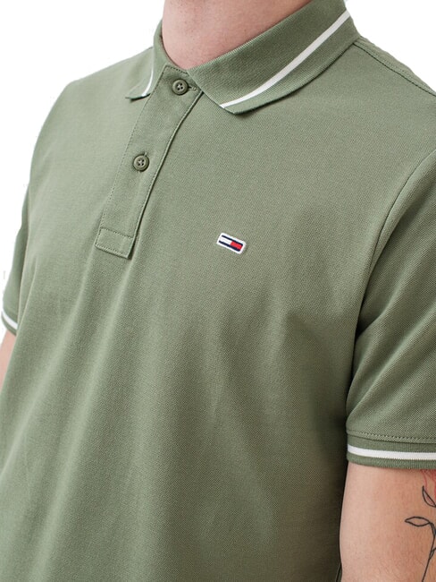 TH JEANS Polo de manga corta de corte entallado Aruba Verde - camisa polo
