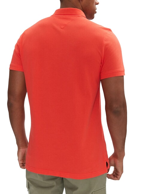 TH JEANS Polo de manga corta con bandera bermell&oacute;n brillante - camisa polo