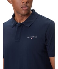 TOMMY HILFIGER TH JEANS Polo de manga corta con logo Marina de noche oscura - camisa polo - 3