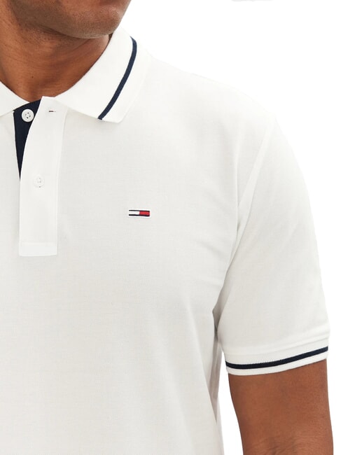 TH JEANS Polo de manga corta de corte entallado crudo - camisa polo