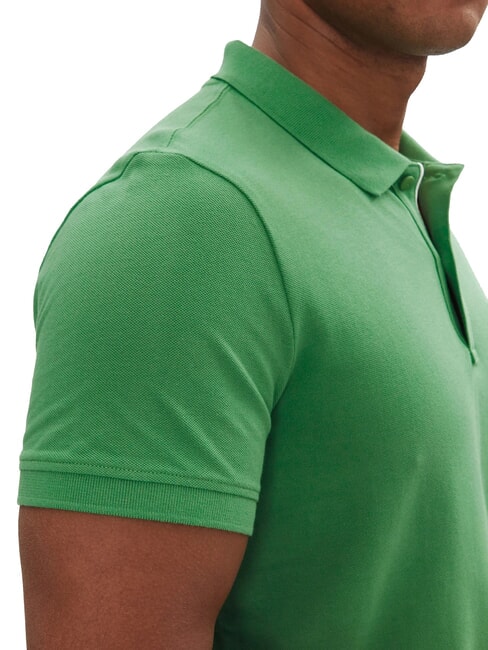 TH JEANS Polo de manga corta con bandera verde costero - camisa polo