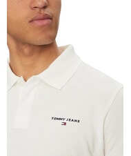 TOMMY HILFIGER TH JEANS Polo de manga corta con logo crudo - camisa polo - 3