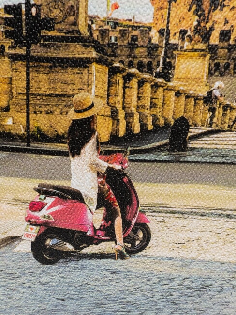 YESBAG Bolsa de compras impresa VACACIONES ROMANAS - Bolsos Mujer