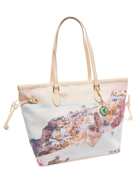 YESBAG Bolsa de compras impresa Puesta de sol en Grecia - Bolsos Mujer