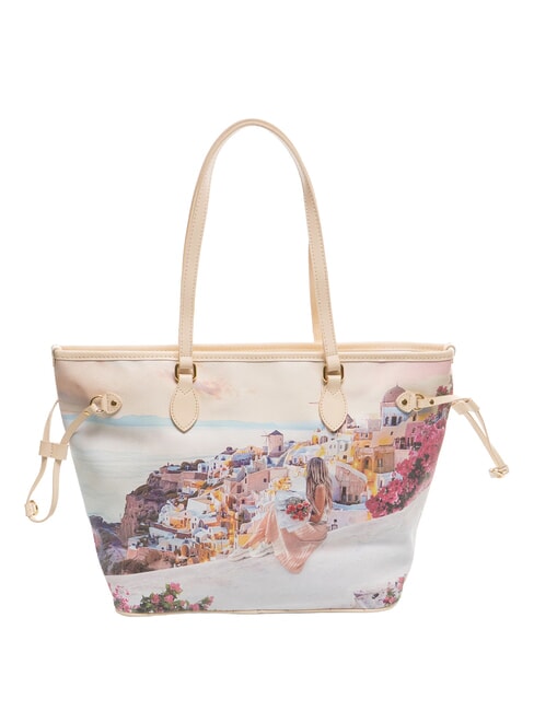 YESBAG Bolsa de compras impresa Puesta de sol en Grecia - Bolsos Mujer