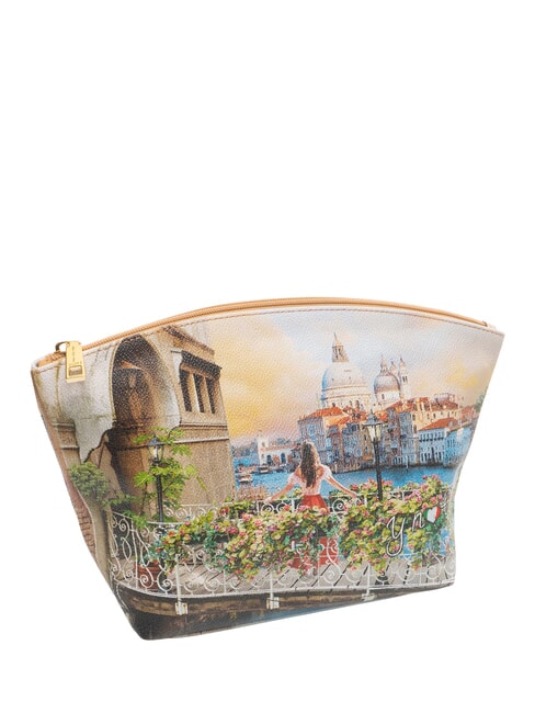 YESBAG Estuche de belleza grande acampanado canal florido - Neceser