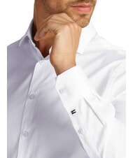 TOMMY HILFIGER TH Camisa de algod&oacute;n el&aacute;stico blanco &oacute;ptico - Camisas de hombre - 3