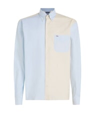 TOMMY HILFIGER TH Camisa de manga larga con bloques de color azul ventoso - Camisas de hombre - 4