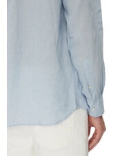 TOMMY HILFIGER TH Camisa de cuello coreano de corte regular azul ventoso - Camisas de hombre - 4