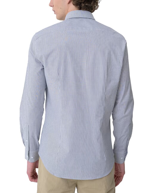 TH Camisa de manga larga zafiro oscuro / rayas blancas - Camisas de hombre