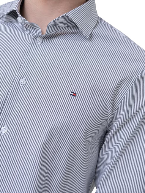 TH Camisa de manga larga zafiro oscuro / rayas blancas - Camisas de hombre