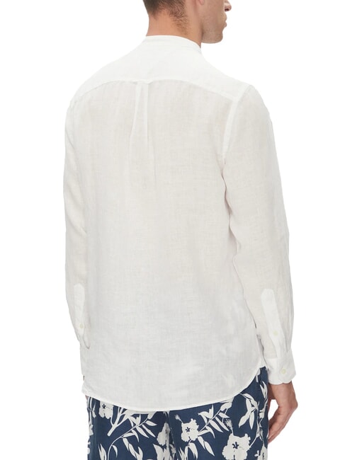 TH Camisa de cuello coreano de corte regular blanco &oacute;ptico - Camisas de hombre