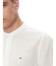 TOMMY HILFIGER TH Camisa de cuello coreano de corte regular blanco &oacute;ptico - Camisas de hombre - 3