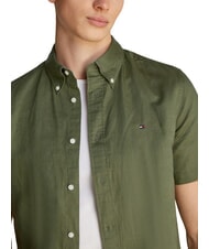 TOMMY HILFIGER TH Camisa de manga corta con botones verde batalla - Camisas de hombre - 3