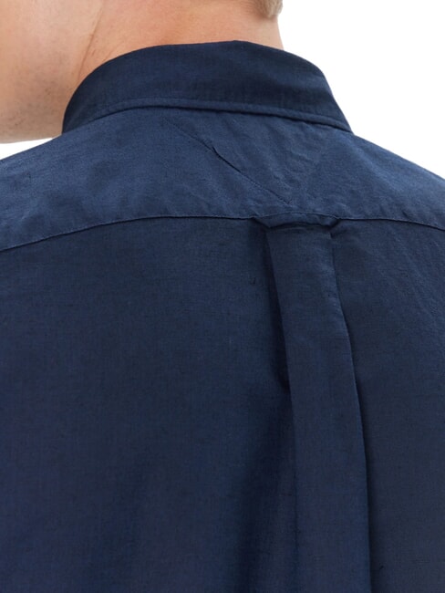 TH Camisa de manga corta con botones azul marino de carbono - Camisas de hombre