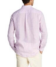 TOMMY HILFIGER TH Camisa de lino a rayas de corte regular rosa cl&aacute;sico / rayas - Camisas de hombre - 2
