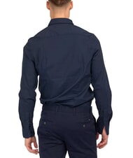 TOMMY HILFIGER TH Camisa de algod&oacute;n el&aacute;stico de manga larga blazer azul marino - Camisas de hombre - 2