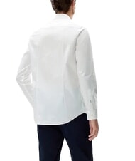 TOMMY HILFIGER TH Camisa de algod&oacute;n el&aacute;stico de manga larga blanco cl&aacute;sico - Camisas de hombre - 2