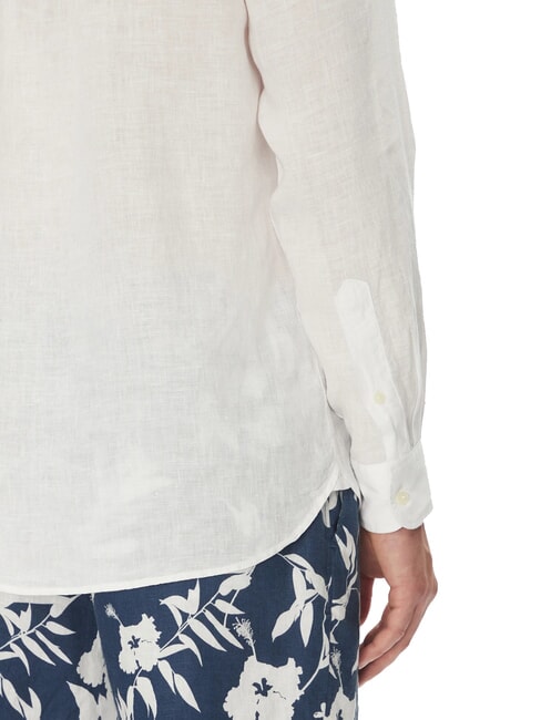 TH Camisa de cuello coreano de corte regular blanco &oacute;ptico - Camisas de hombre