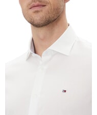 TOMMY HILFIGER TH Camisa de algod&oacute;n el&aacute;stico de manga larga blanco &oacute;ptico - Camisas de hombre - 3