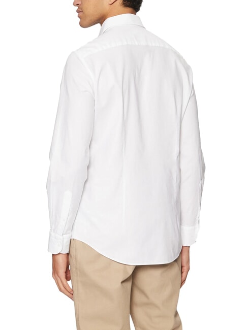 TH Camisa de manga larga de corte entallado blanco &oacute;ptico - Camisas de hombre