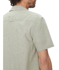 TOMMY HILFIGER TH JEANS Camisa de lino y algod&oacute;n de manga corta Aruba Verde - Camisas de hombre - 4