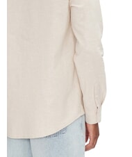 TOMMY HILFIGER TH JEANS Camisa de mezcla de lino de manga larga bronceado reliquia - Camisas de hombre - 4